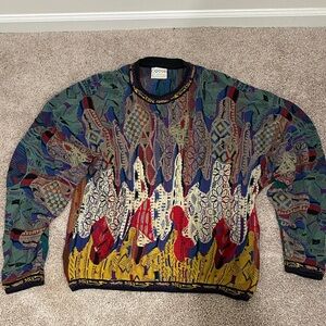 COOGI Multicolor Abstract Men's Crewneck Sweater